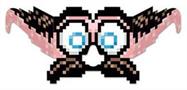 8-Bit Moustache & Eyes Eyeglasses