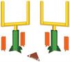 3-D Football Goal Post Centerpieces