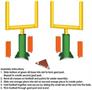 3-D Football Goal Post Centerpieces