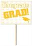 Plastic Congrats Grad Yard Sign