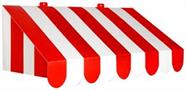 3-D Red & White Awning Wall Decoration