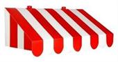 3-D Red & White Awning Wall Decoration