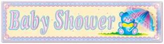 Baby Shower Sign w/Tissue Parasol
