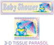Baby Shower Sign w/Tissue Parasol