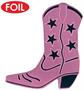 Foil Cowboy Boot Silhouette