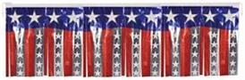 Metallic Stars & Stripes Fringe Banner