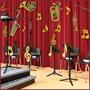 Gold Foil Musical Instrument Cutouts