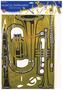 Gold Foil Musical Instrument Cutouts