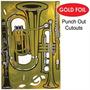 Gold Foil Musical Instrument Cutouts