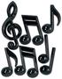 Black Plastic Musical Notes