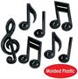 Black Plastic Musical Notes