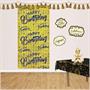 Happy Birthday Metallic Square Curtain