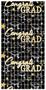 Congrats Grad Metallic Square Curtain