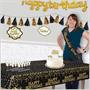 Metallic Happy Birthday Tablecover