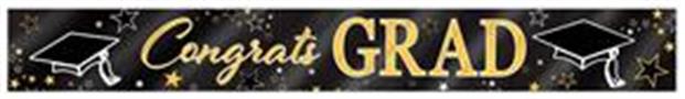 Metallic Congrats Grad Banner