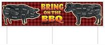 Plastic Jumbo Bring On The BBQ Yard Sign