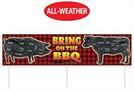 Plastic Jumbo Bring On The BBQ Yard Sign