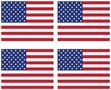 Plastic American Flag Placemats