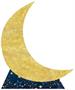 Starry Night Crescent Moon Stand-Up
