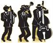 Great 20's Jazz Band Silhtte Stand-Ups