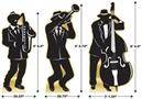 Great 20's Jazz Band Silhtte Stand-Ups