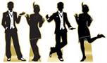 Great 20's Dancer Silhouette Stand-Ups