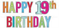 Foil Happy "19th" Birthday Streamer
