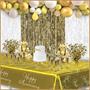 Metallic Happy Anniversary Tablecover