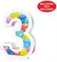 Balloon Mosaic Number "3" Frame