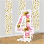 Balloon Mosaic Number "4" Frame