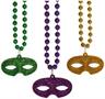 Beads w/Glittered Mask Medallion