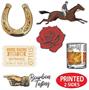 Vintage Horse Racing Mini Cutouts