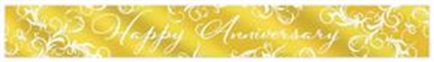 Metallic Happy Anniversary Banner