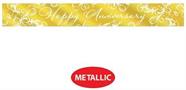 Metallic Happy Anniversary Banner