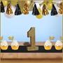 3-D Glittered "1" Centerpiece