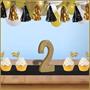 3-D Glittered "2" Centerpiece