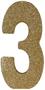 3-D Glittered "3" Centerpiece