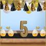 3-D Glittered "5" Centerpiece