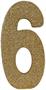 3-D Glittered "6" Centerpiece
