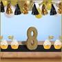 3-D Glittered "8" Centerpiece