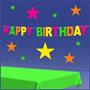 Neon Happy Birthday Streamer