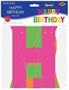 Neon Happy Birthday Streamer