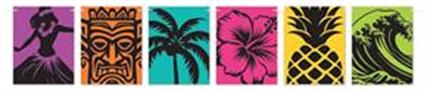 Luau Silhouette Streamer