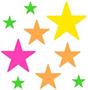 Neon Star Cutouts