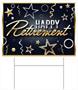Plastic Happy Retirement Yard Sign
