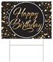 Plastic Happy Birthday Yard Sign