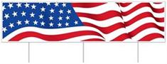 Plastic Jumbo American Flag Yard Sign