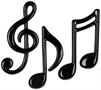 Molded Plastic Musical Notes