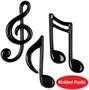 Molded Plastic Musical Notes