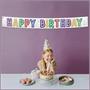 Metallic Happy Birthday Banner